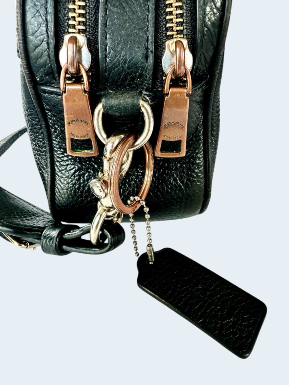 Coach Black Pebbled Leather Jes Crossbody Bag - Picture 15 of 16